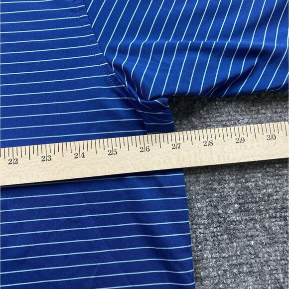 Peter Millar Shirt Mens XXL Polo‎ Blue Stripe Summer Comfort Golf Beach Preppy - Picture 11 of 14